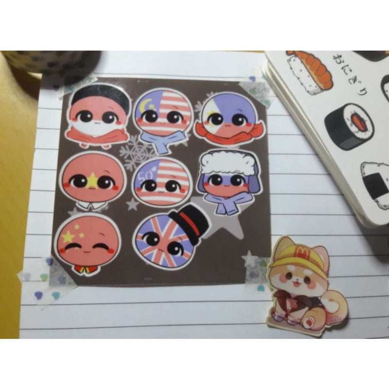 Jual NEW CUTE COUNTRYHUMANS STICKER SET | Shopee Indonesia