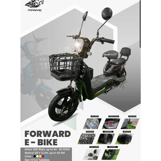 Jual Sepeda Listrik FORWARD Electric Bike E-Bike BATTERY 48V/ 12AH ...