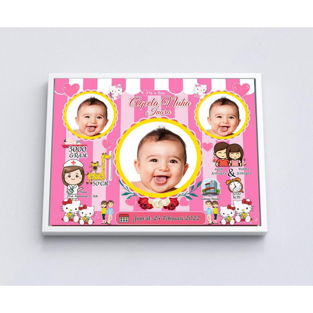 Jual Biodata Bayi, Frame Figura, Baby Bio, Kado Bayi, Ulang Tahun ...