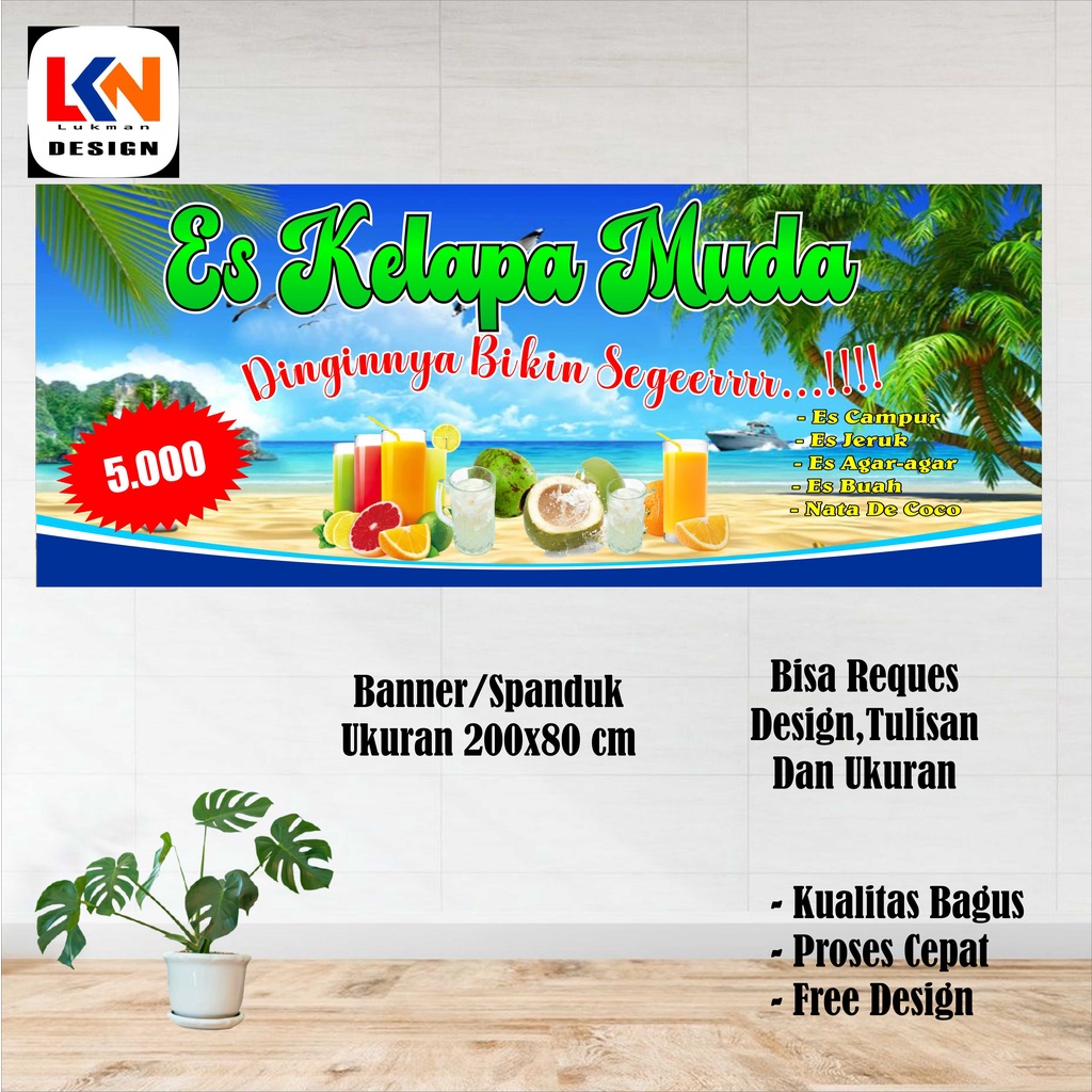 Jual Banner Spanduk Es Kelapa Muda Shopee Indonesia 7792