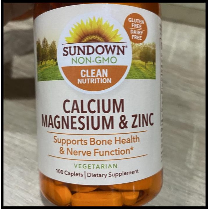 Jual Calcium Magnesium Zinc Sundown 100 Tablets Vege Shopee Indonesia