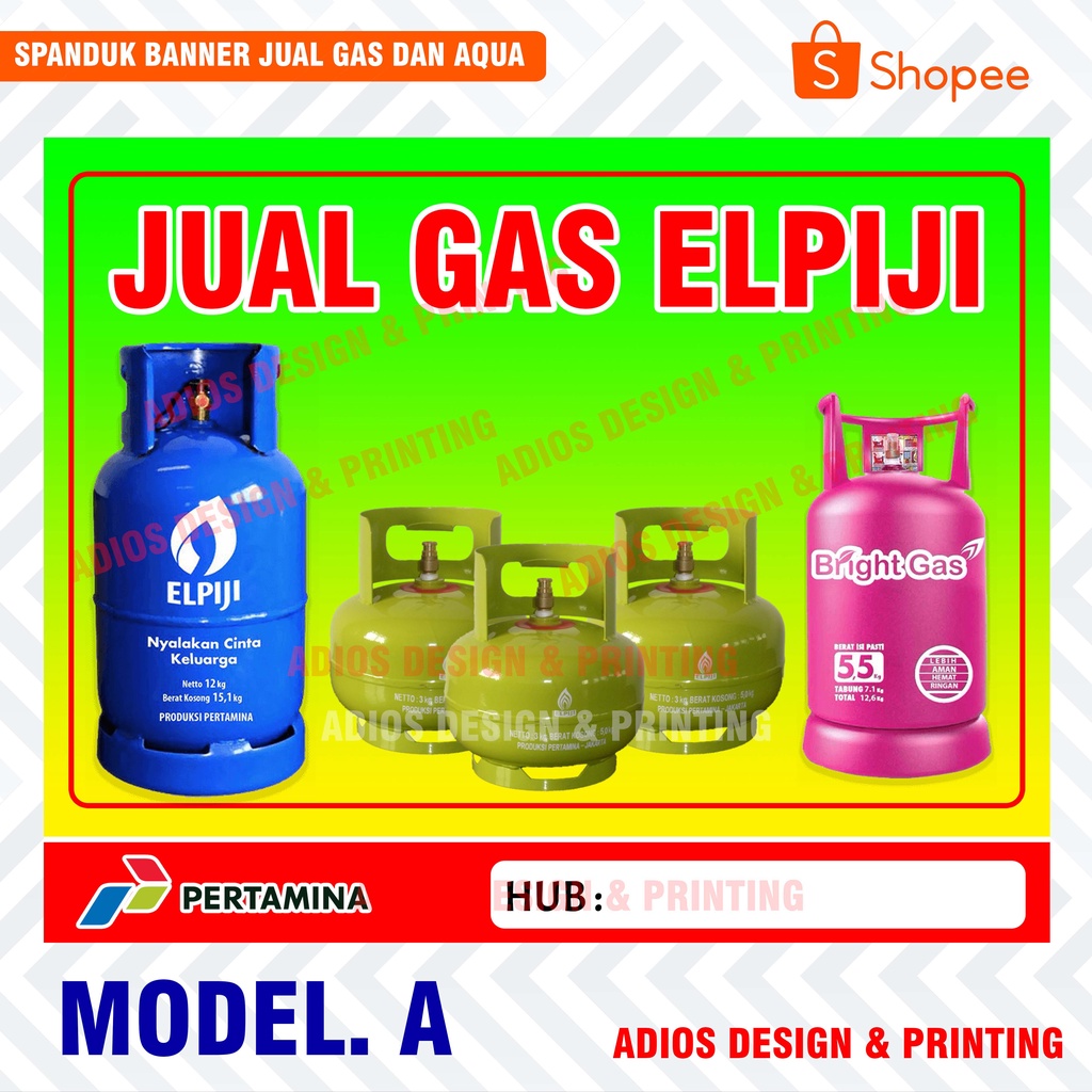 Jual Spanduk, Banner Jual Gas Elpiji 3 Kg & Aqua Galon | Shopee Indonesia