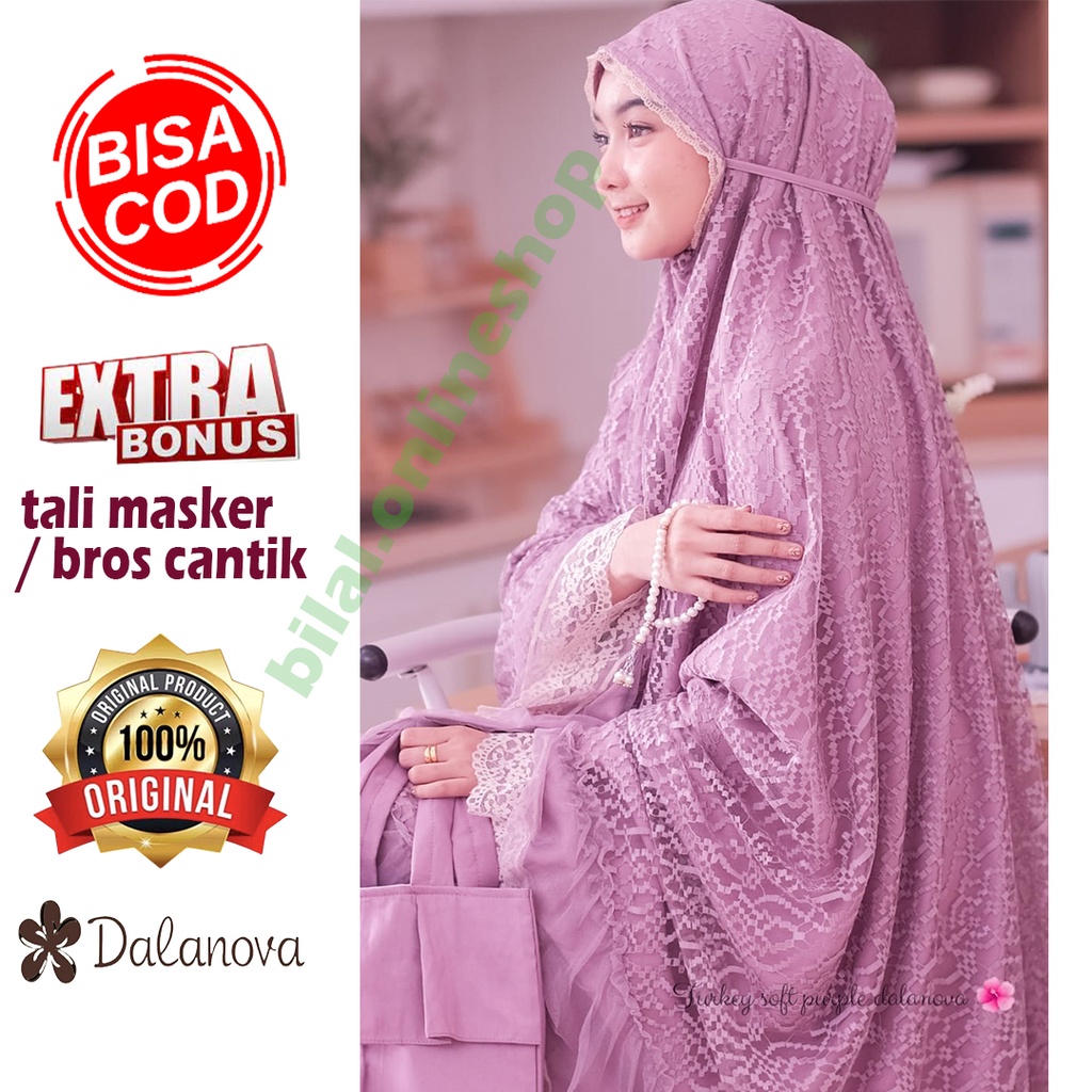 Jual Mukena Dewasa Dalanova Turkey Soft Purple Mukenah Premium 100% ...