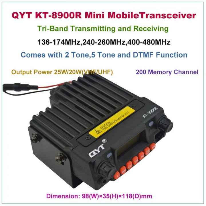Jual Radio Rig QYT KT-8900R Mini Transceiver Tri-band Mobile Radio ...