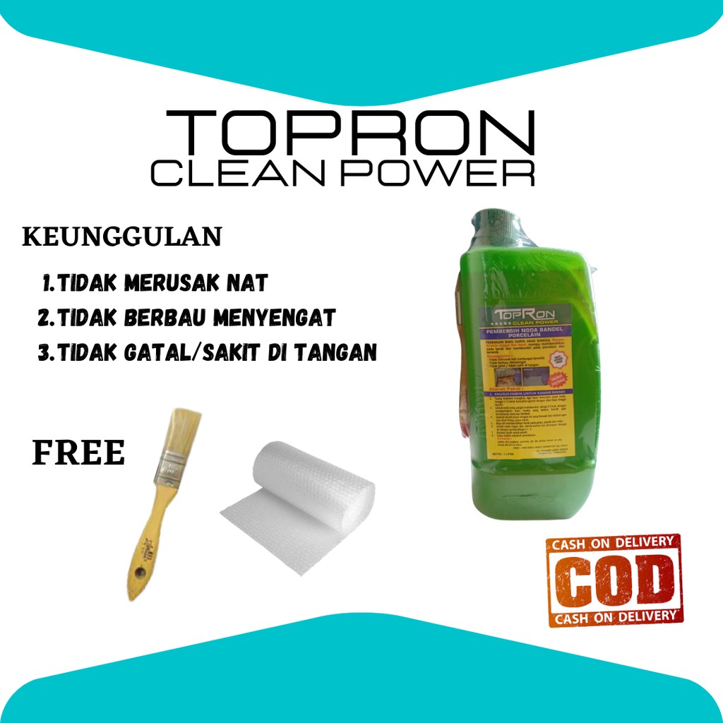 Jual Pembersih Keramik Dan Porselen Serbaguna Topron 1 Liter Shopee