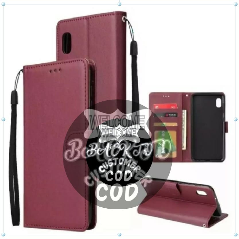 Jual LEATHER CASE FLIP UNTUK SAMSUNG A10 M10 -FLIP WALLET CASE