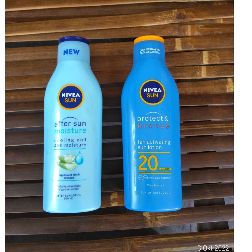 Jual NIVEA SUN protect & bronze tan activating 20 sun lotion 200ml