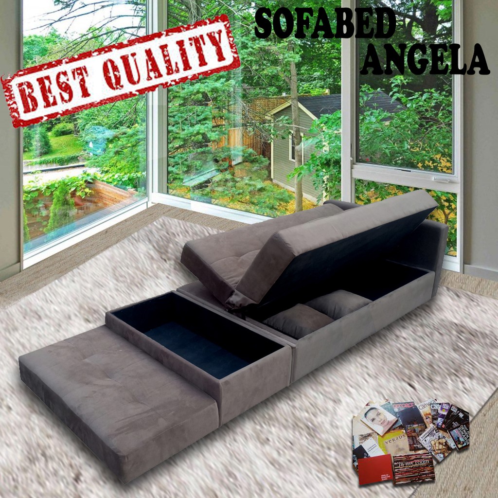 Jual ANGELA sofa bed box / sofa bed storage box / sofabed minimalis