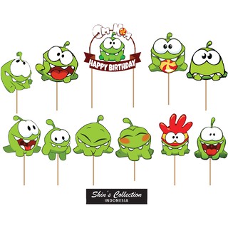 Om nom shop cake toppers