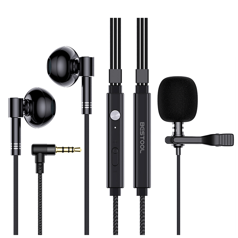 Jual BESTOOL Headset Gaming Lavaliver Double Microphone untuk handphone Computer Live Karaoke 3