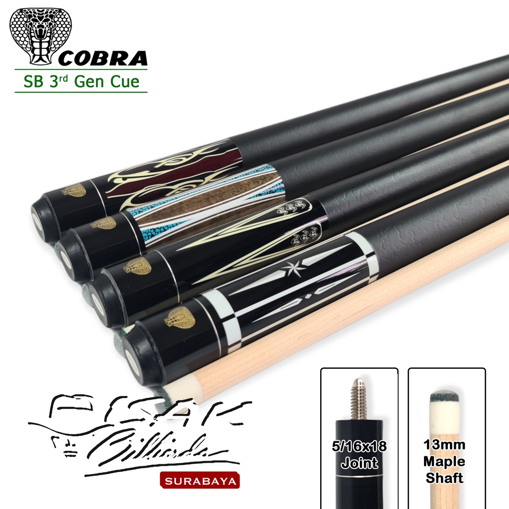 Jual Cobra SB-302 Pool Cue - 13 mm Maple Billiard Stick Stik Biliar by ...