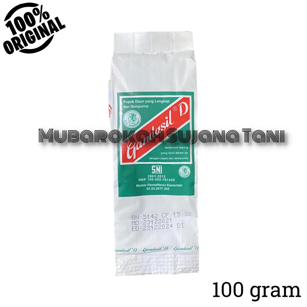 Jual PUPUK TANAMAN DAUN HIJAU GANDASIL D KEMASAN 100 GRAM | Shopee ...