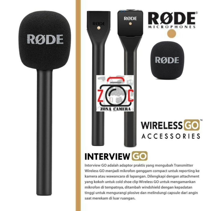 Jual Rode interview Go Microphone Reporter For Wireless Go Acc Handheld ...
