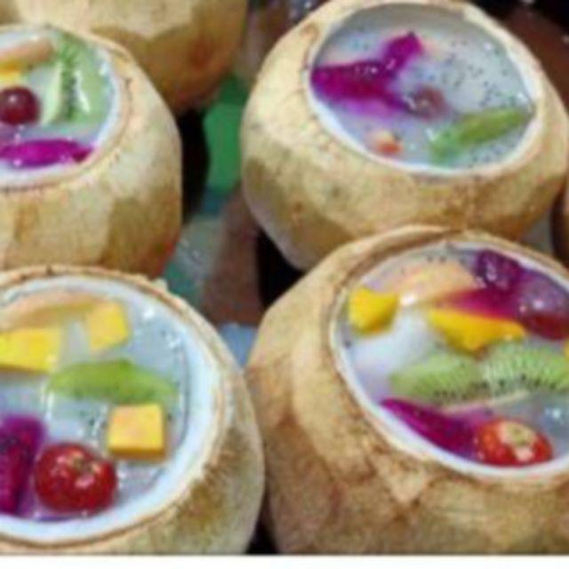 Jual Puding Batok Kelapa Utuh Buah (Mix Fruit) Sehat Ala Thailand ...