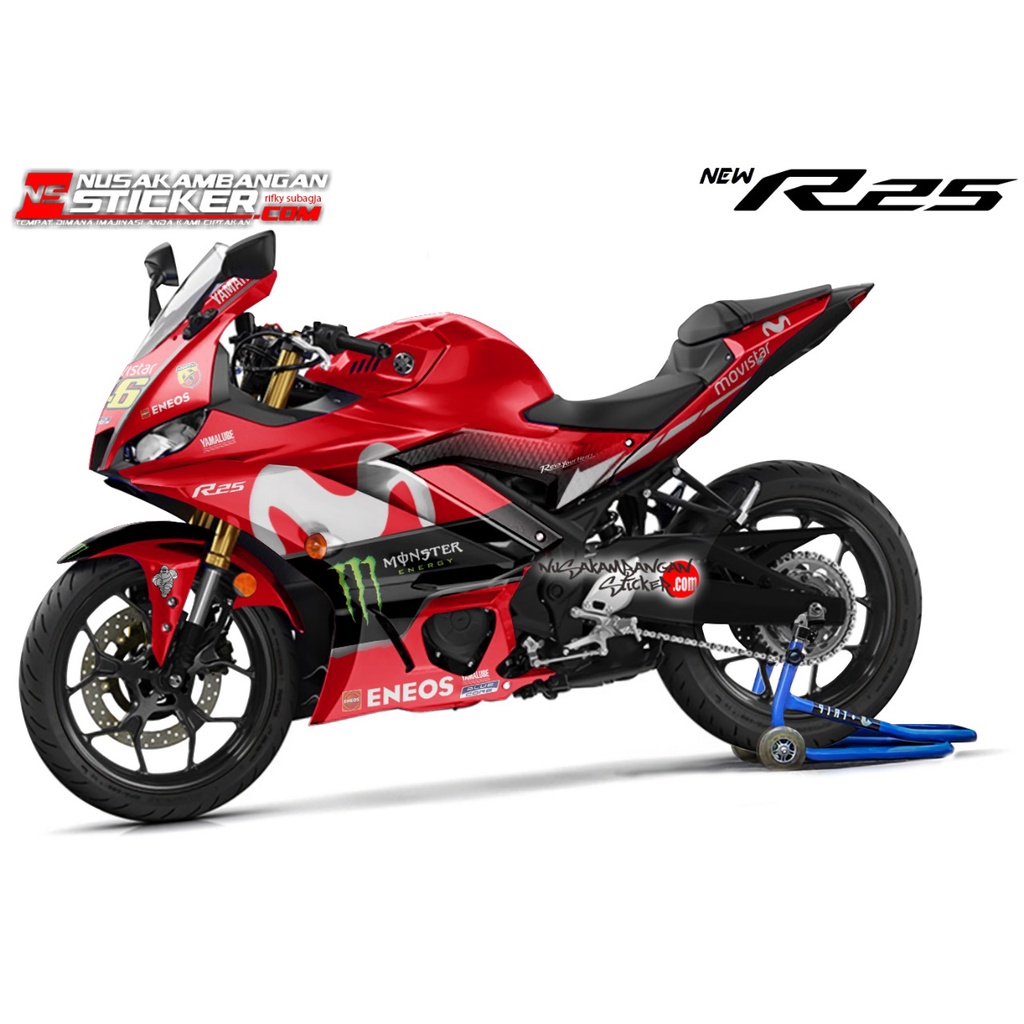 Jual Stiker R25 NEW MOVISTAR MERAH | Shopee Indonesia