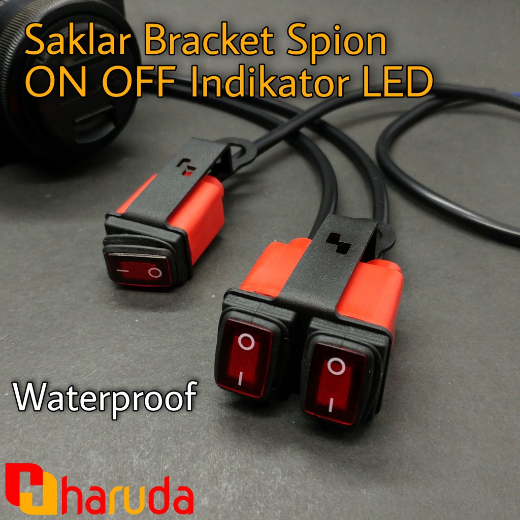 Jual Saklar Bracket Spion Universal On Off Rubber Indikator LED ...