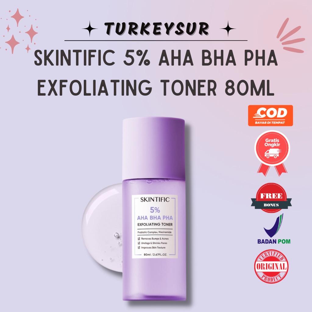 Jual SKINTIFIC 5% Aha Bha Pha Exfoliating Toner Skintific AHA BHA PHA ...