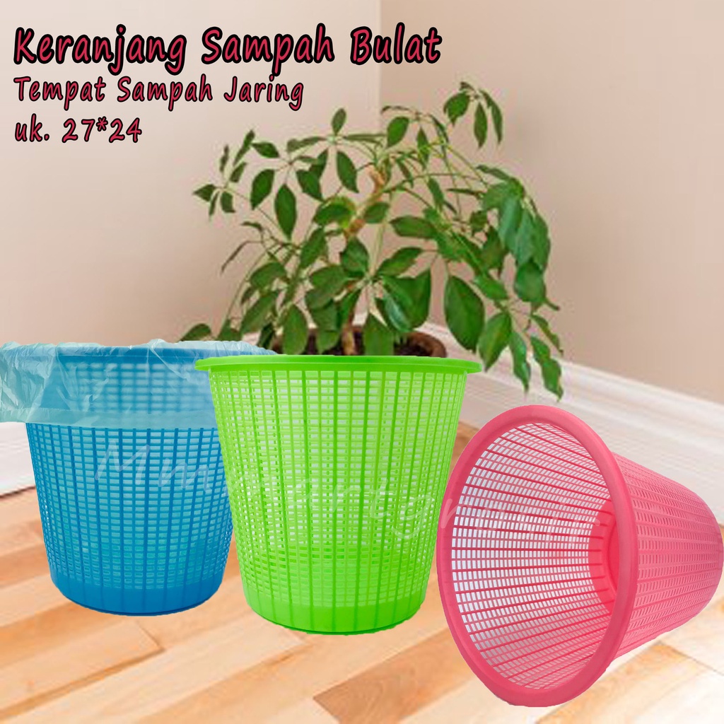 Jual Keranjang Sampah Bulat Tempat Sampah Jaring 2724cm Shopee Indonesia 2616