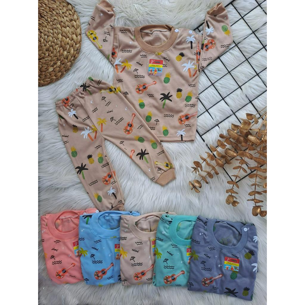 Jual setelan baju bayi laki laki perempuan 3 18 bulan motif gitar