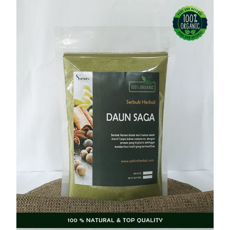 Jual Bubuk Daun Saga Manis Gram Tanpa Bahan Campuran Dan Dijamin Murni Serbuk Daun