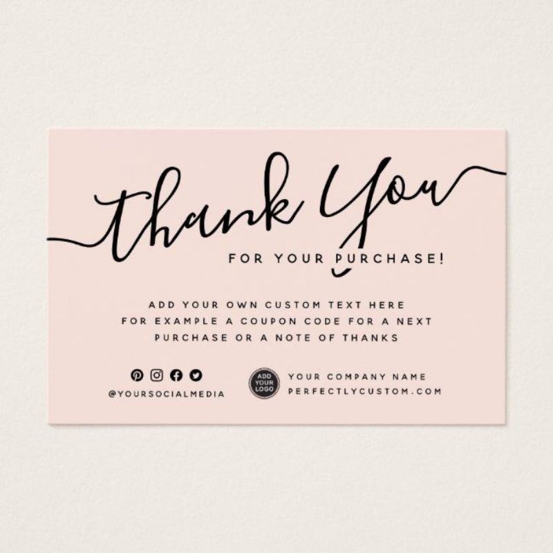 Jual THANK YOU CARD/ THANK CARD / Kartu ucapan terimakasih Shopee