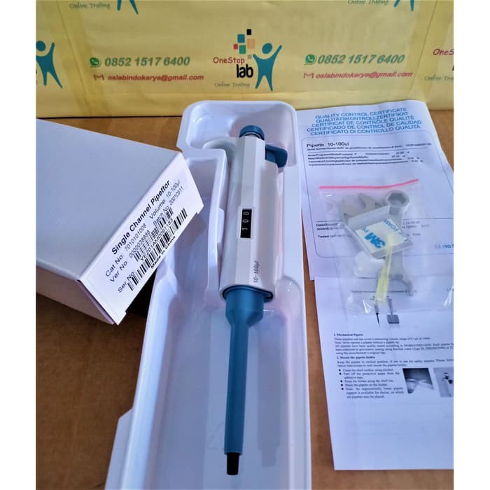 Jual Micropipette 10 100 uL Mikropipet adjustable volume 10100 uL