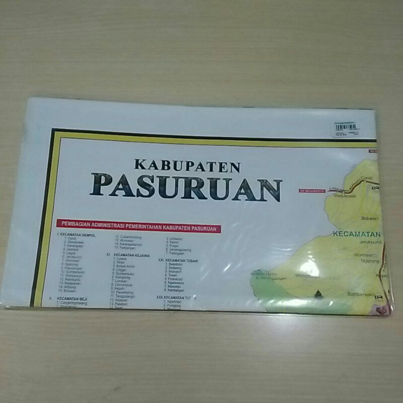 Jual Peta Kabupaten Pasuruan Ukuran Kertas 109x79 Cm | Shopee Indonesia