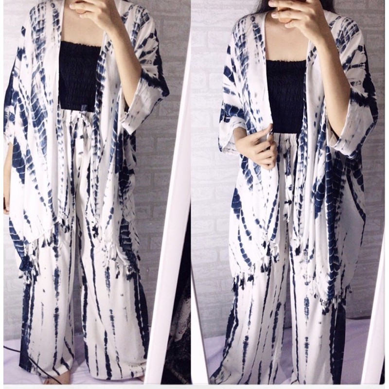 One set 2025 cardigan tie dye