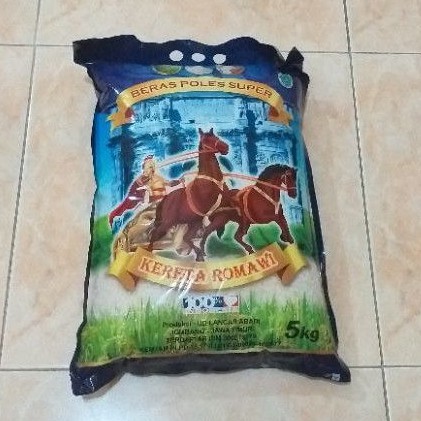 Jual Beras 5KG cap Kereta Romawi / Beras Poles Super Pulen | Shopee ...