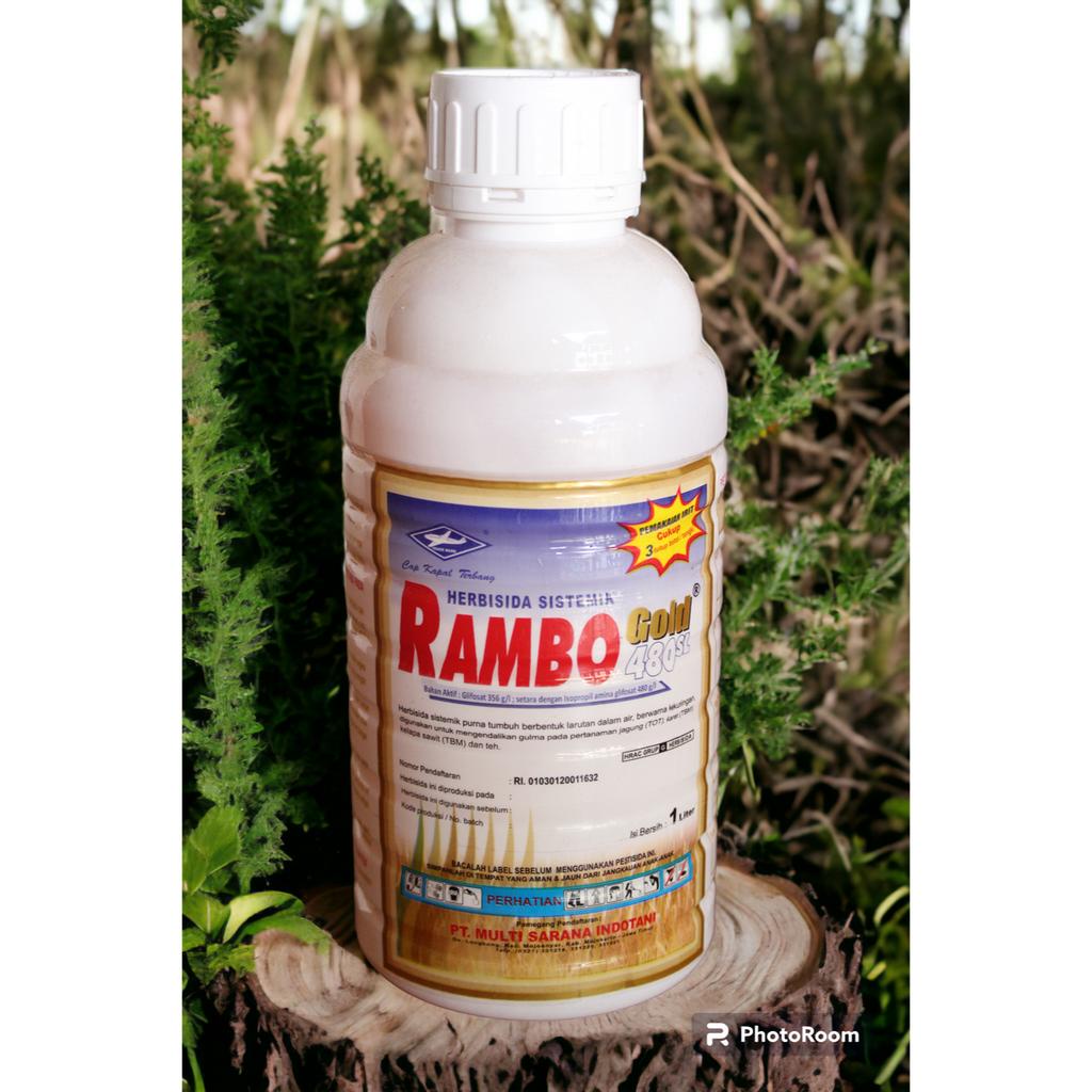 Jual Herbisida Rambo Gold 480SL, Sistemik Purna Tumbuh, Isi 1 liter ...