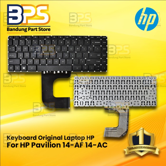 Jual Keyboard Laptop HP Pavilion 14AF 14AC Hitam Black ( US Version