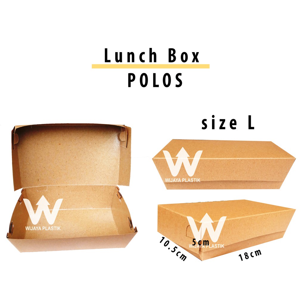 Jual [GROSIR 1PACK] Lunch Box [L] Window & POLOS lunchbox full