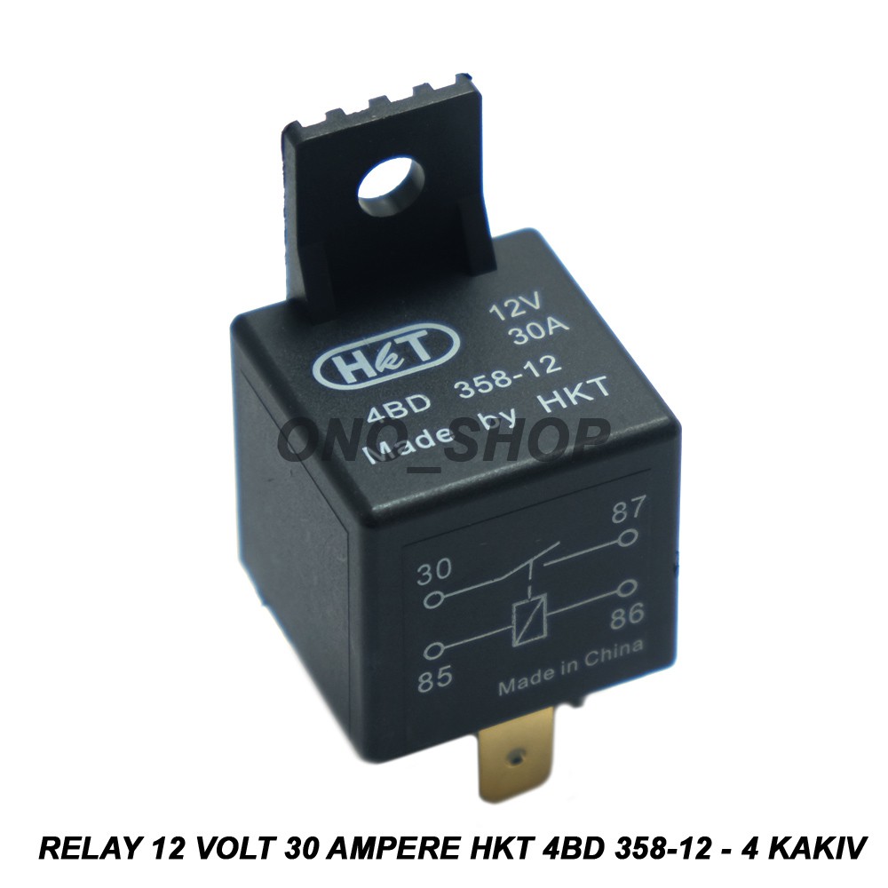 Jual Relay 12 Volt 30 Ampere HKT 4BD 358-12 - 4 Kaki | Shopee Indonesia