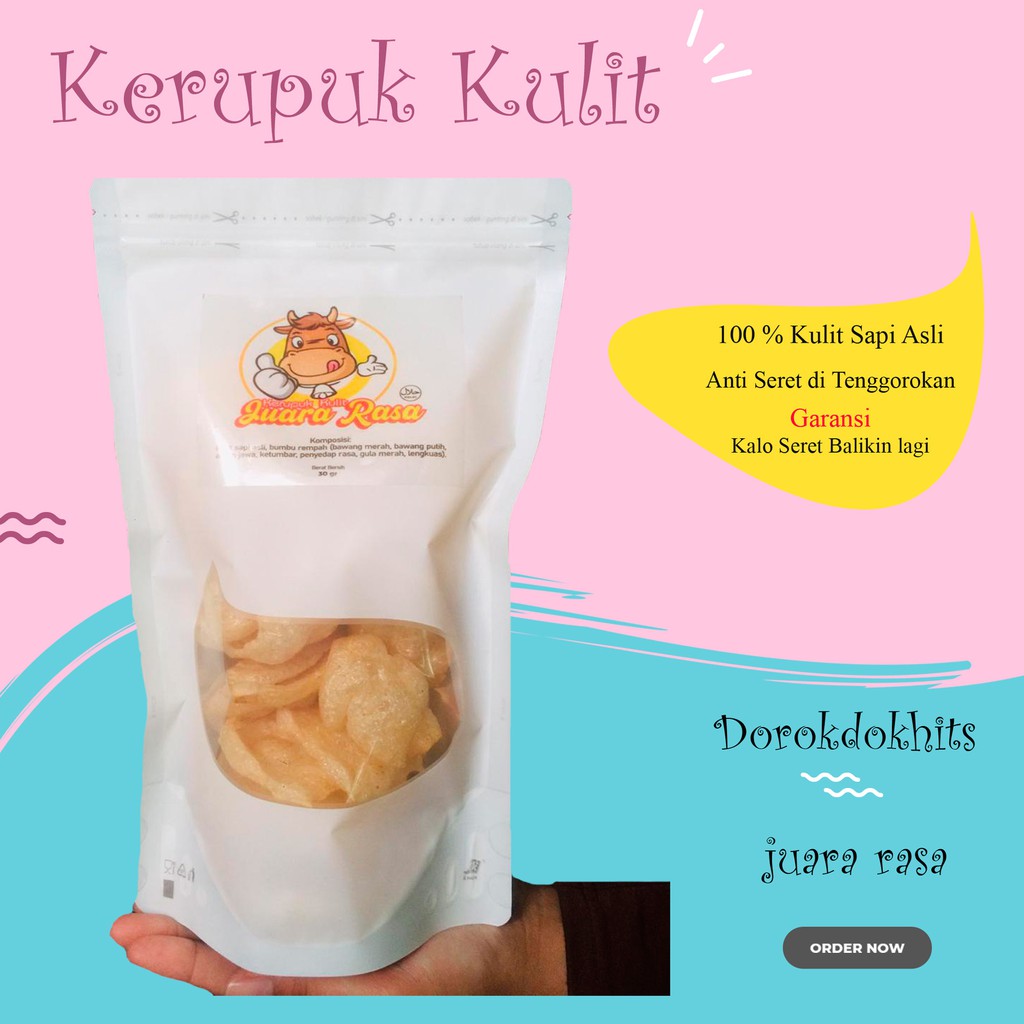 Jual Kerupuk Kulit Sapi Asli Rasa Juara Enak Dan Gurih Shopee Indonesia