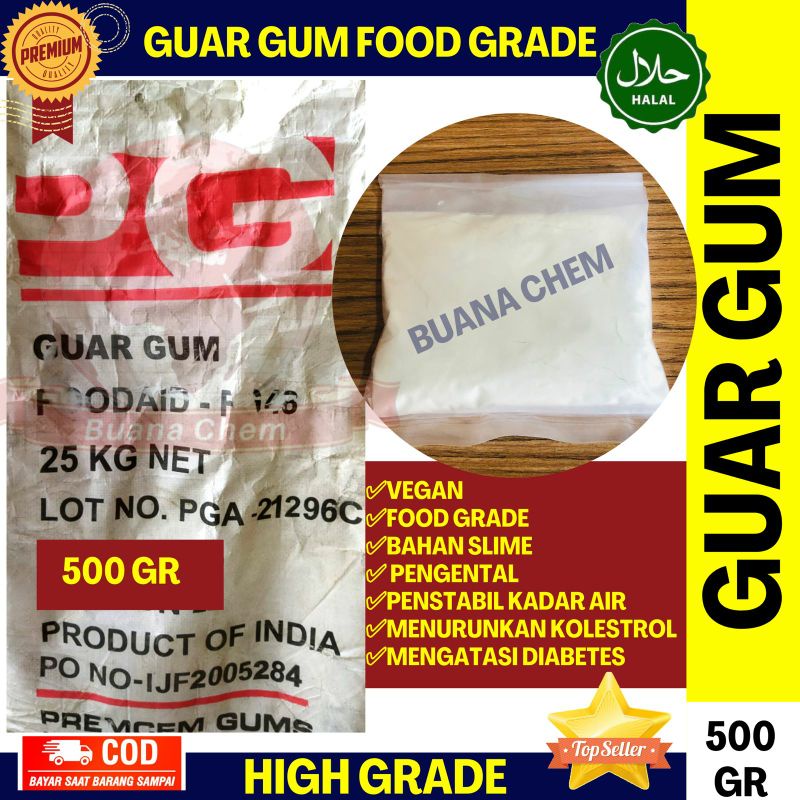 Jual Guar Gum 500 GR India Premium / Guar Gums Food Grade / Barrel O