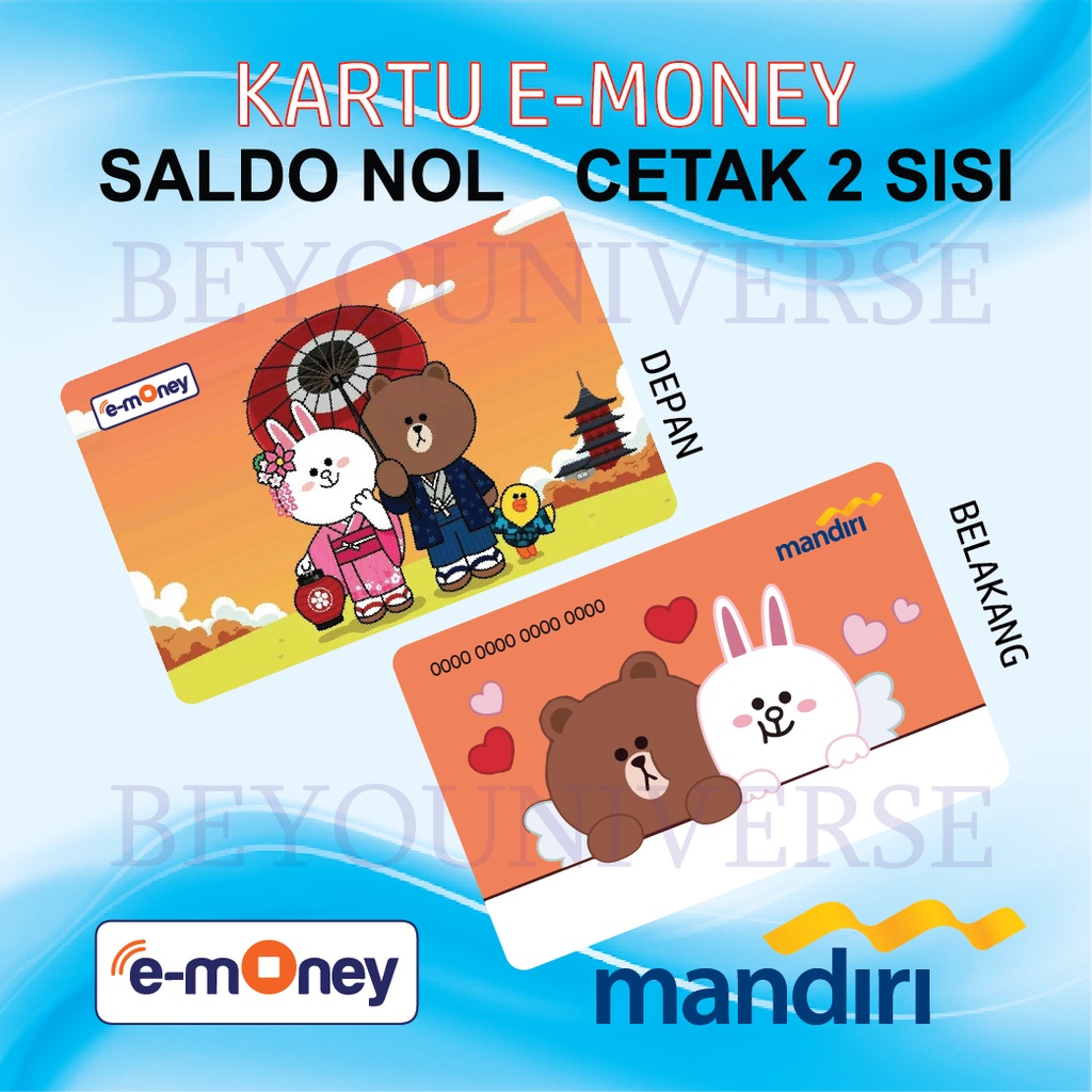 Jual KARTU E-money Line Cony Brown FLAZZ BCA gen 2 / MANDIRI Emoney ...