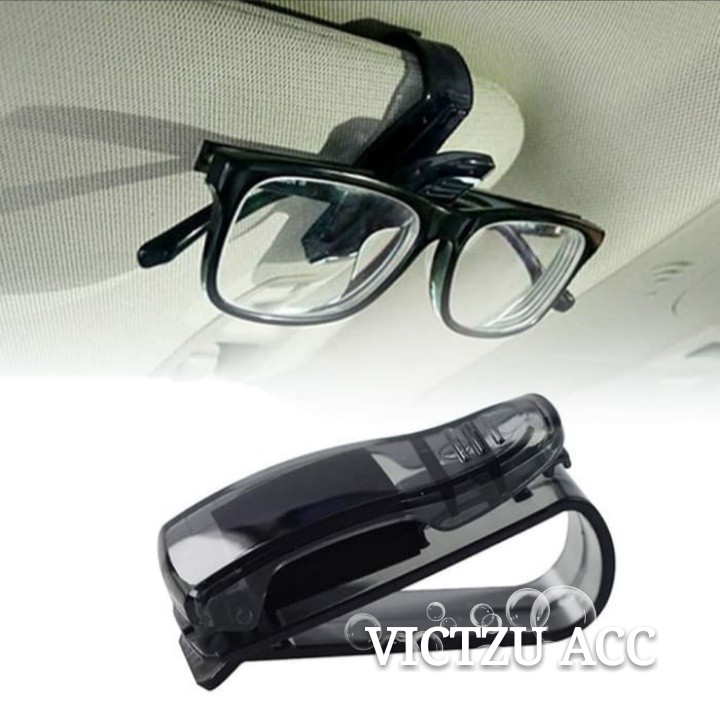 Jual Car Holder Kacamata Sun Visor Glasses Clip Sunglasses Card Ticket
