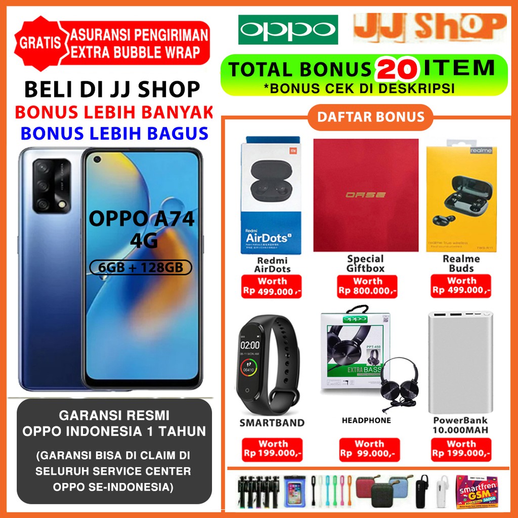 Jual OPPO A74 (5G) RAM 6/128 GARANSI RESMI OPPO 1 TAHUN - Kota