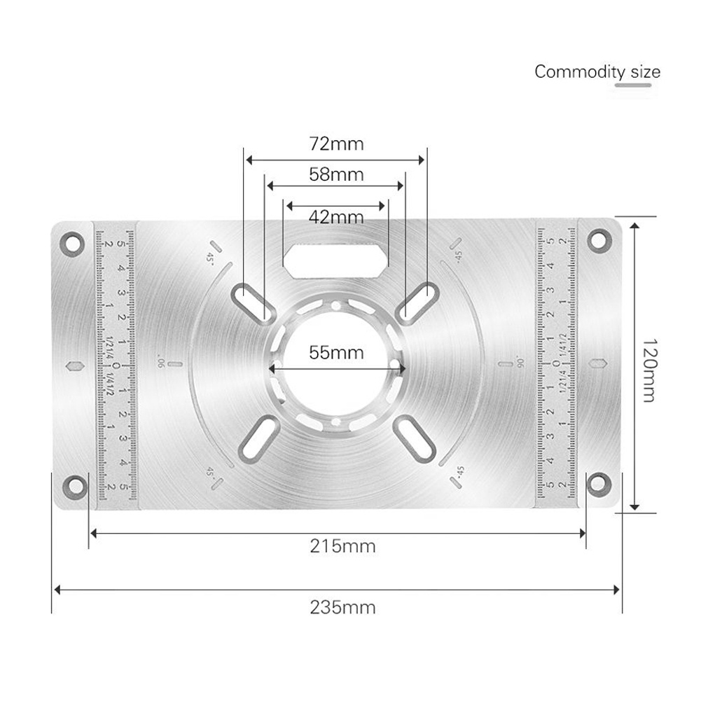 Jual Dudukan Mesin Trimmer Menjadi Router Table Insert Plate Universal ...