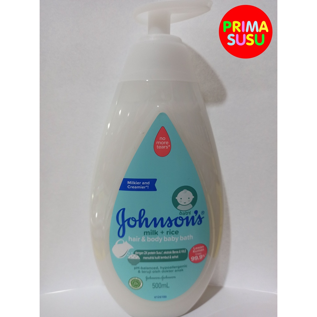 Jual Johnson's Milk + Rice Hair & Body Baby Bath 500 ML | Shopee Indonesia