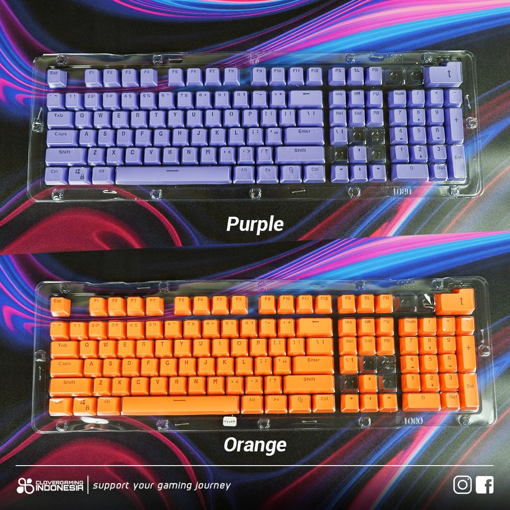 Jual Keycaps CLV PBT Color Standart Double Shot - 106 Key Set Custom ...