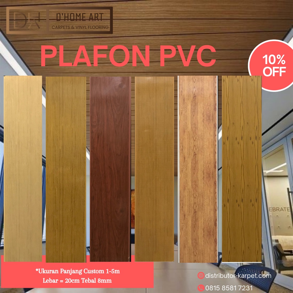 Plafon Pvc Motif Serat Kayu