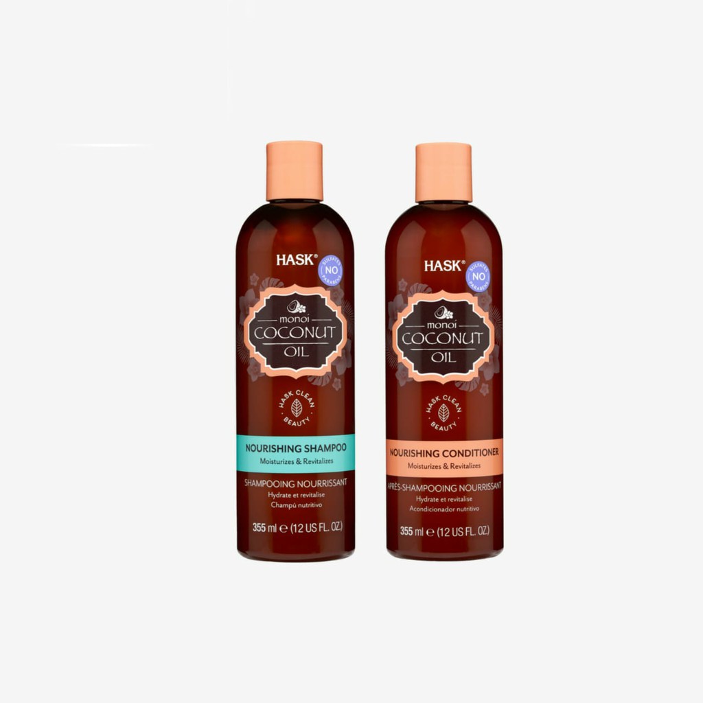Jual HASK Monoi Coconut Oil Nourishing Shampoo & Conditioner (Bundling