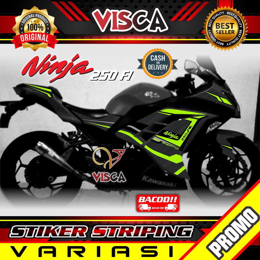Jual Striping Ninja 250 Fi - Stiker Sticker Striping Variasi Kawasaki