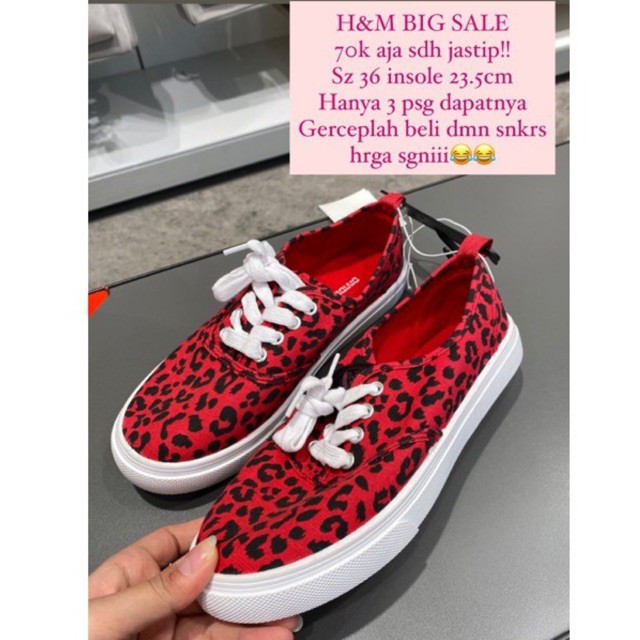 Jual H M leopard sneakers Shopee Indonesia