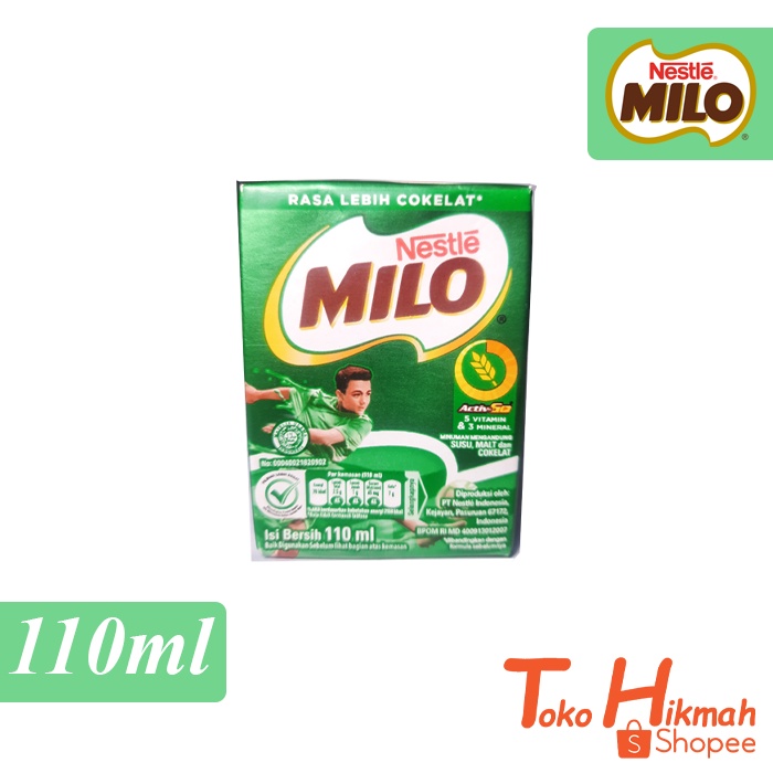 Jual Milo Susu Coklat Kotak 110ml Shopee Indonesia 3434