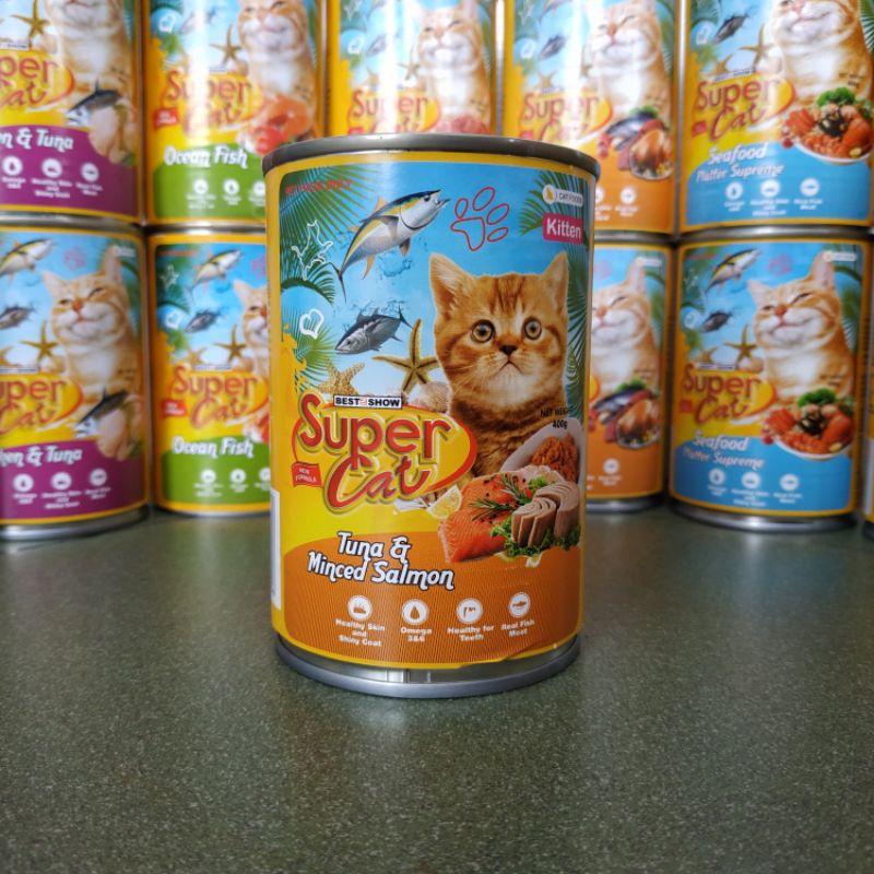 Jual Super Cat Can 400 gr Wet Cat Food Kitten & Adult Supercat Kaleng