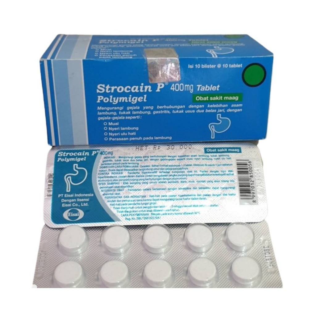 Jual Strocain P 400mg 10 Tablet - Mengobati Gangguan Lambung | Shopee ...