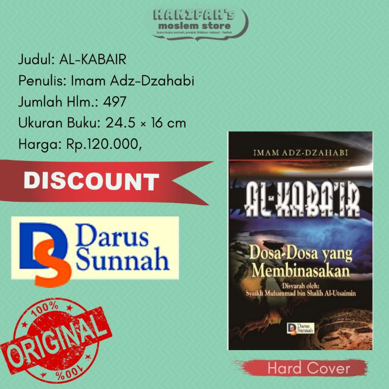 Jual Al Kabair Imam Adz Dzahabi Dosa Dosa Yang Membinasakan Buku