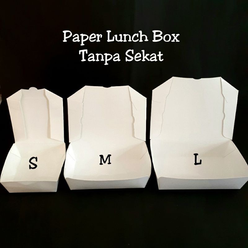 Jual Dapurmami 10 Biji Paper Lunch Box Kemasan Makanan Tanpa Sekat Rice